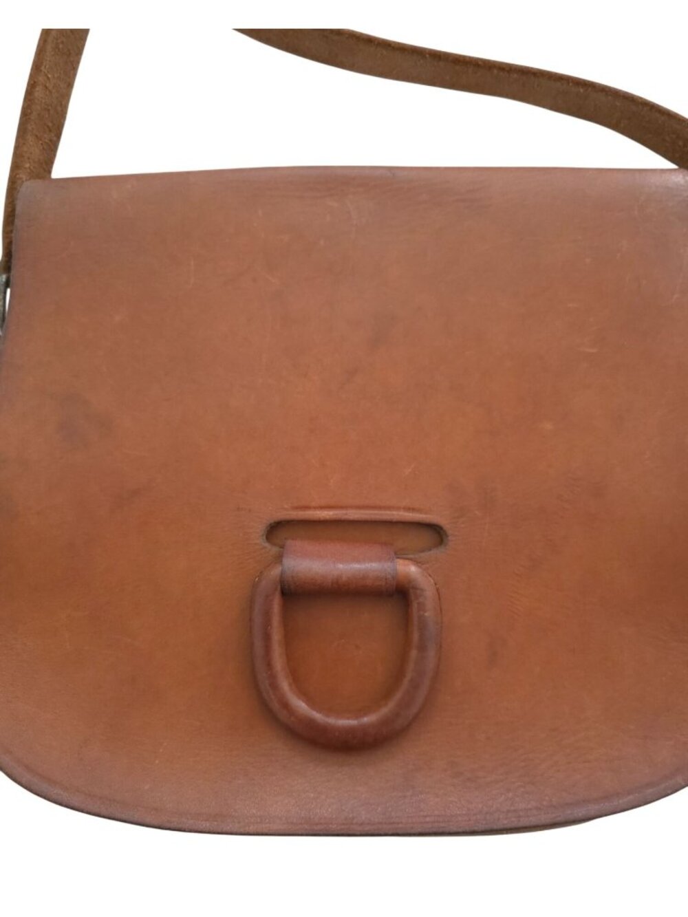 Vintage BENITEZ SAN CARLOS Brown Leather Handmade Crossbody Bag - Picture 4 of 10